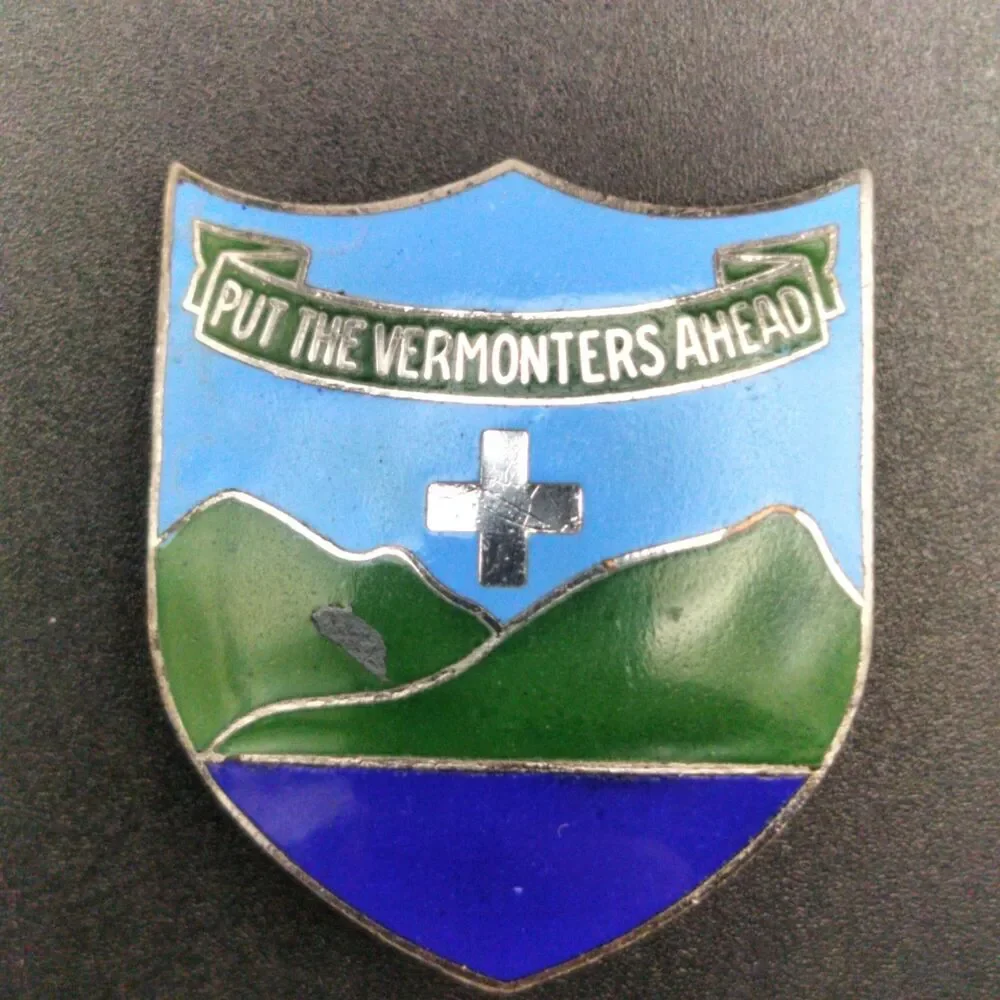 US Military 172nd Armor Vermont National Guard Unit Insignia Pin Original